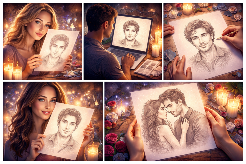 Spiritual numerology soulmate reading with angel numbers, astrology and love destiny imagery